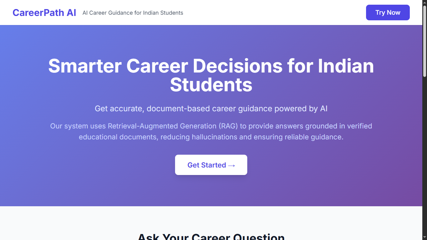 🎓 CareerPath AI - AI Career Guidance for Indian Students (Hackathon Project)
